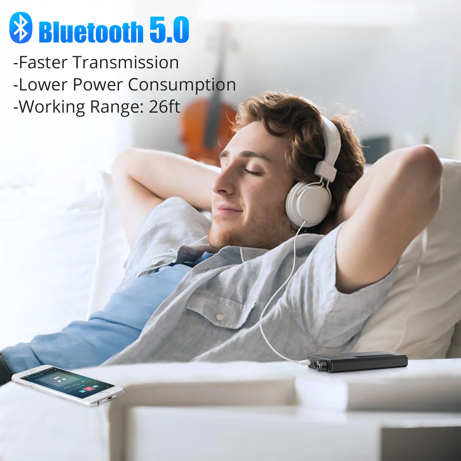 LiNKFOR 16 150Ω HiFi усилитель для наушников с Bluetooth 5 0 портативный приемник 3 мм AUX аудио