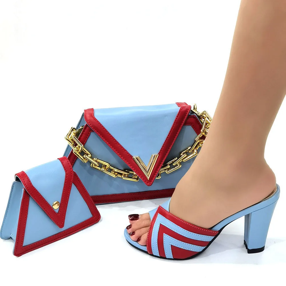 Doershow хорошая цена африканская Свадебная обувь Итальянская с подходящими сумками