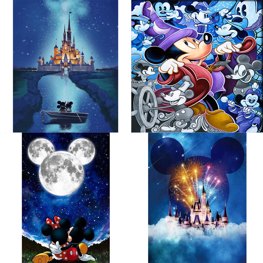 

Cartoon Disney 5D DIY Diamond Painting Square/Round Castle Diamond Embroidery Cross Stitch Decoration Rhinestone Picture
