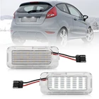 Светодиодные лампы для номерного знака для Ford Focus EcoSport Fiesta Focus Galaxy C-Max Kuga Mondeo Transit Tourneo XF XJ, 2 шт.