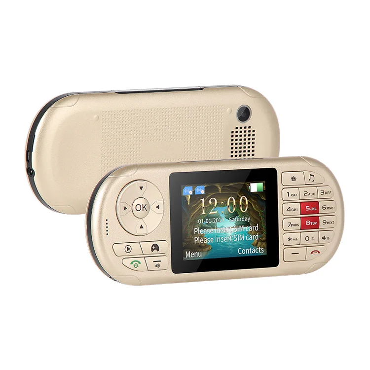 UNIWA GP001 игровой телефон Встроенный 400 игр 2,8 ''экран 2500 мАч Dual SIM SC6531E процессор супер динамик-фонарик мобильный телефон