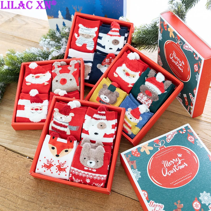 

Милые рождественские женские носки с Санта Клаусом 4 шт./коркор. милые хлопковые красные цветные носки с принтом рождественские новогодние ...