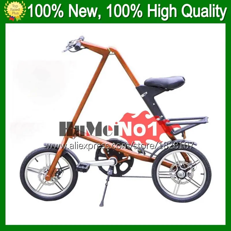

Складной горный велосипед, 16 дюймов, колеса для спиц, двойные дисковые тормоза, двойная амортизация, интегрированное колесо