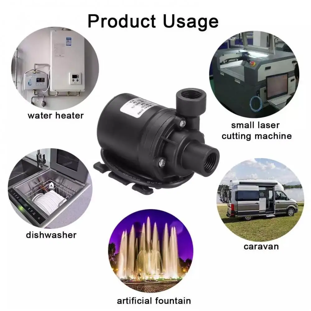 

Portable Water Pump Mini Brushless Motor 800L/H DC 12V 24V 19W Waterproof Household Water Transfer Pump
