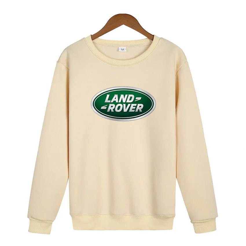 

Spring 2021 new Land Rover car logo men's round neck sweater printed fleece long-sleeved Korean loose fashion trend