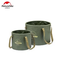 naturehike 1 pcs foldable round bucket outdoor travel camping portable basin picnic car wash foot bath bucket 10l 20l