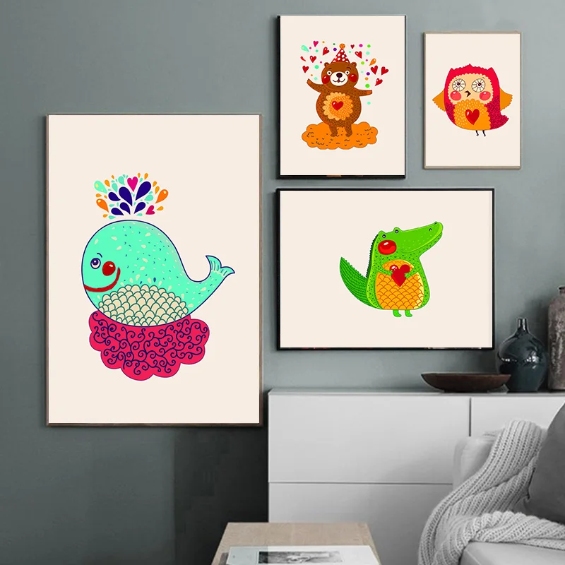 Олень с обнаженной женщины настенный Арт холст живопись скандинавские плакаты