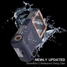 For iPhone 12 11 Pro Max Diving Case 15m / 50ft Professional Diving Swimming Snorkeling Photo Video Waterproof Case For POCO F3