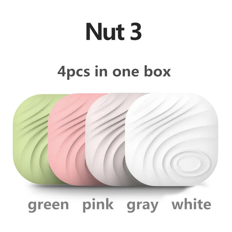 4pcs in one box Nut 3 мини смарт-трекер Nut3 Bluetooth Смарт-Искатель анти-потеря сигнализации напоминание о потере тег Itag детский искатель gps локатор - Цвет: 4pcs in one box