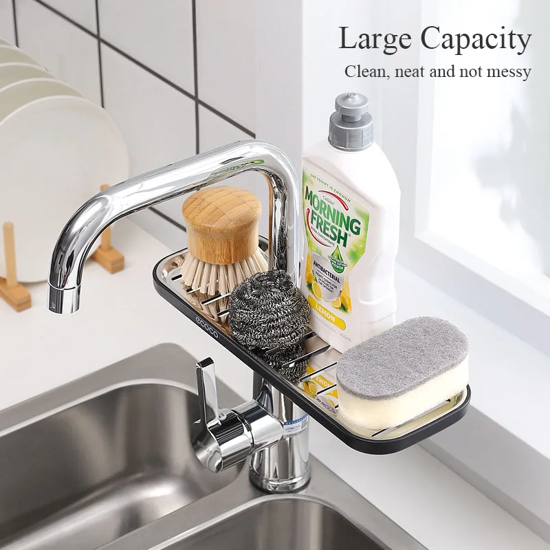 Кран Губка Мыло дренажный стеллаж для хранения раковина Регулируемый Блюдо
