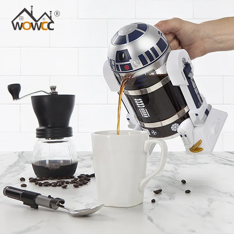 WOWCC Портативный Кофе Maker Es Пресс o французский бариста инструменты горшок 960 мл