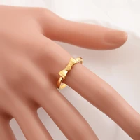 minimalist gold butterfly knot ring for women men gold color jewelry 2021accessories gift wholesale