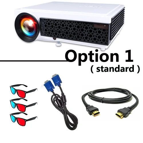 Poner Saund LED96+ wifi ЖК-проектор Android 6,0 Full HD беспроводной многоэкранный интерактивный с 10 м HDMI штатив 3D Proyector - Цвет: Option 1
