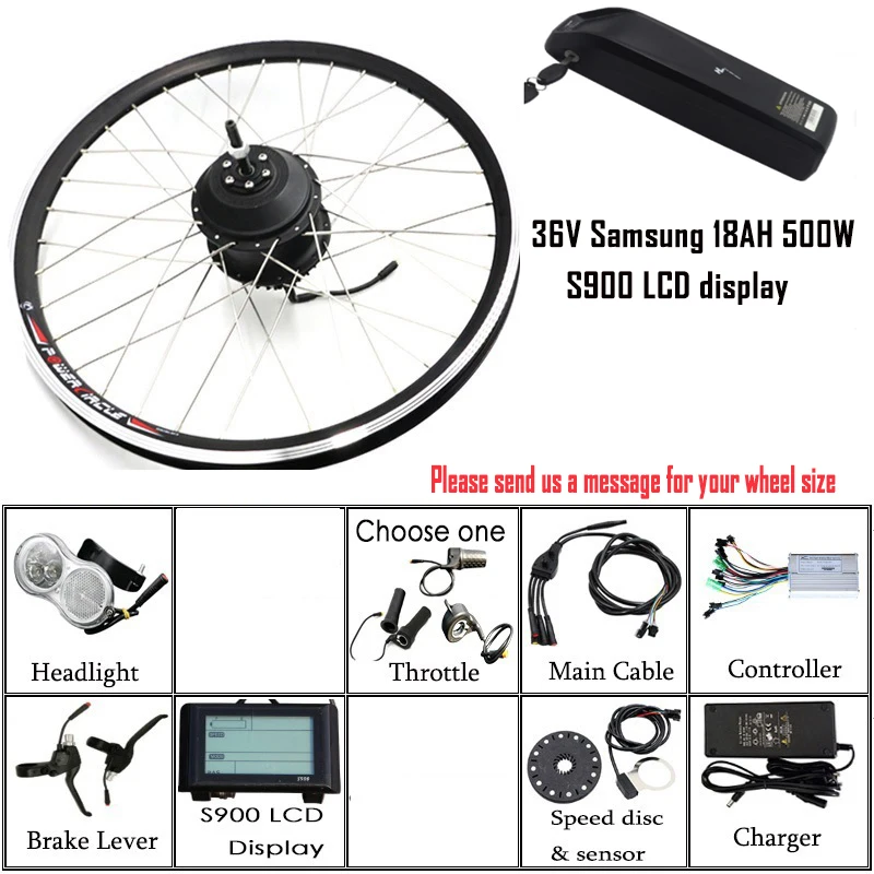 36V Sam18AH 500W Комплект для переоборудования электрического велосипеда 36 В Комплект Bicicleta Electronica Con Bateria Ebike Kit Bici Electronica Электрический велосипед бесщеточный - Color: 36V Sam18AH 500W