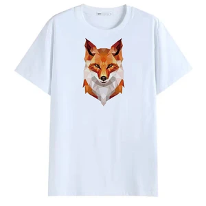 2021 Wolf Cartoon Tshirt Fashion Harajuku Aesthetics Short Sleeve Couple Women O-NECK T-shirt Kawaii Cartoon Graphic T-shirts