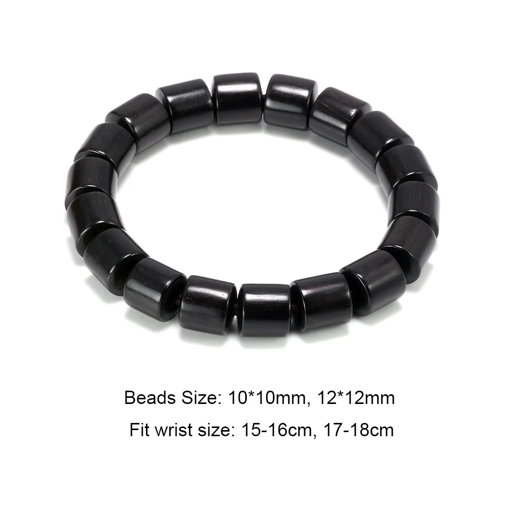 Натуральные черные бусины из сандалового дерева браслет искусственных бусин в