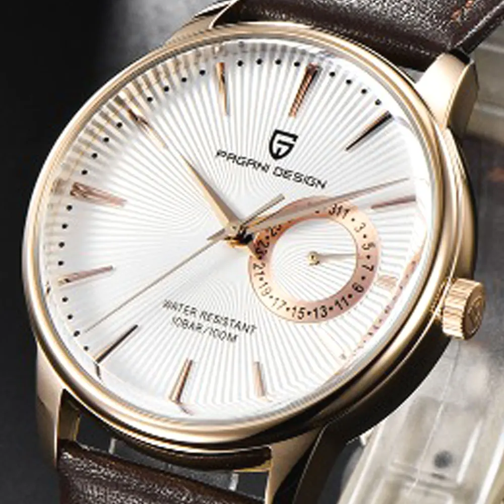 Часы Pagani design Мужские кварцевые с белым циферблатом Роскошные водонепроницаемые