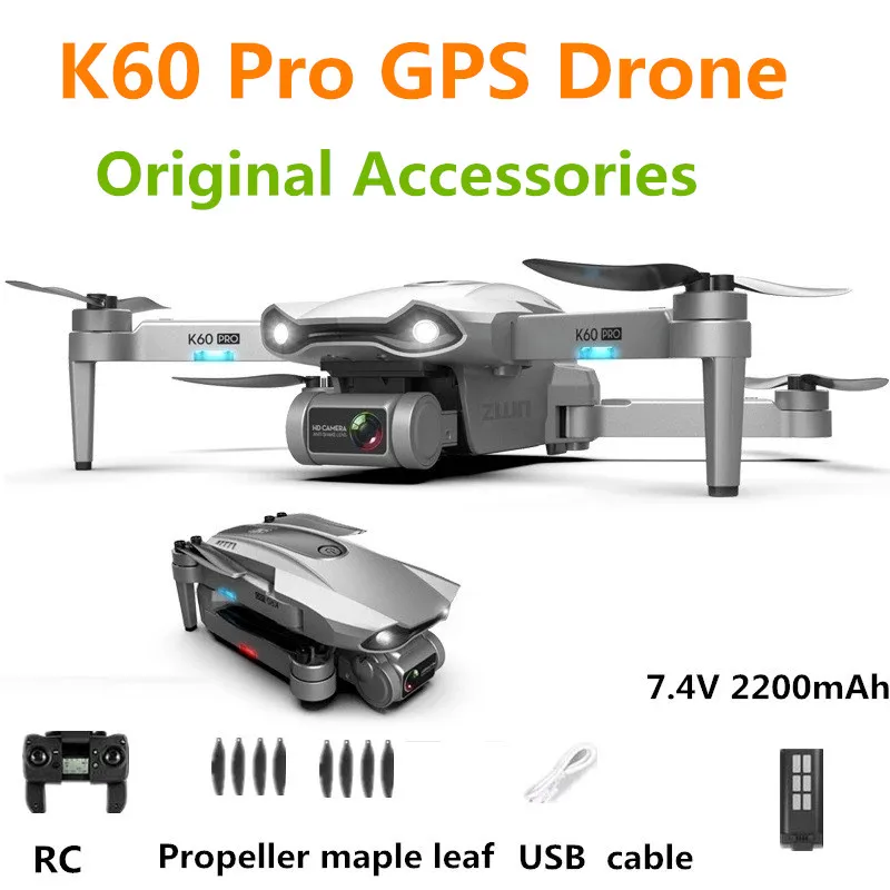 

K60 Pro GPS Drone Battery 7.4V 2200mAh For K60 Pro Drone Battery Propeller Maple Leaf Spare Parts Original Accessories