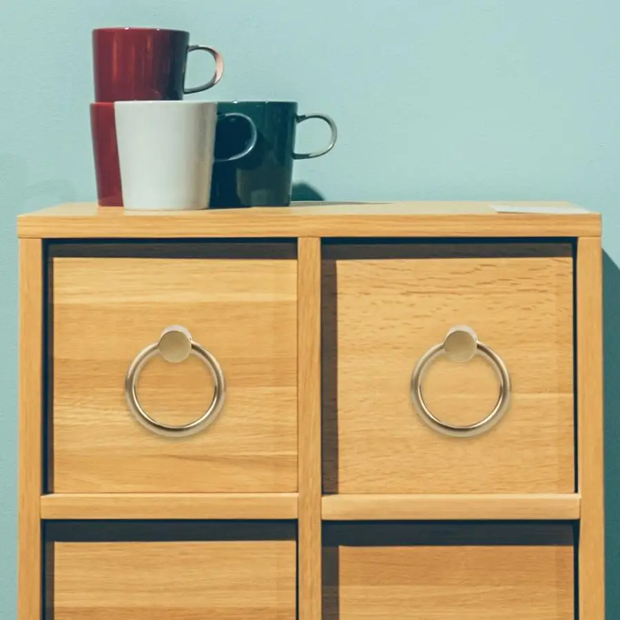 Винтажная латунная ручка для шкатулки с кольцом мебели кухни шкафа дверной шкаф 2