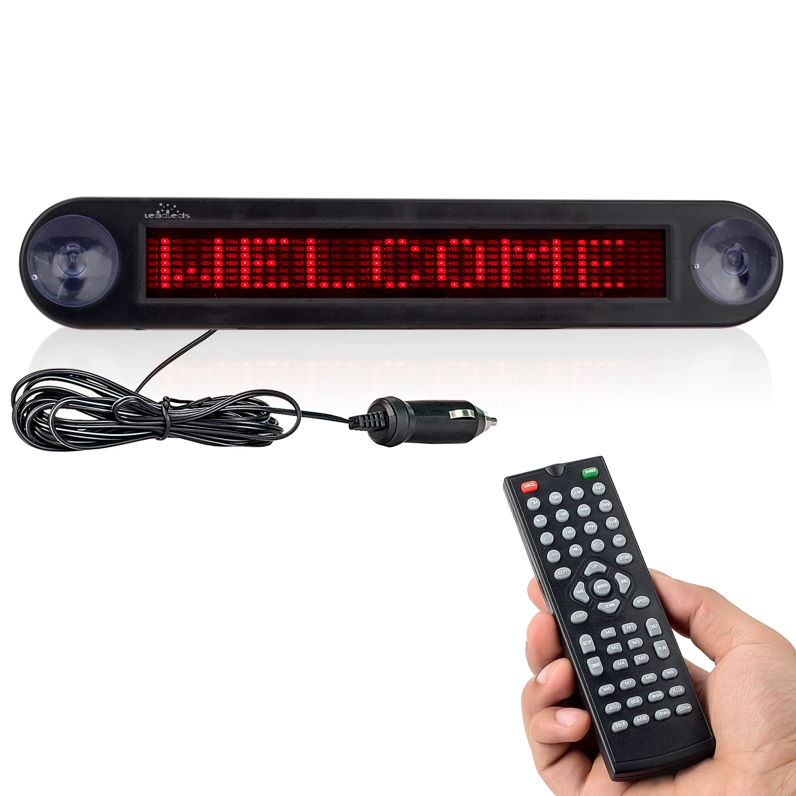 

Car Led Sign 12V 30CM Car Red LED Programmable Message Sign Scrolling Display Board with Remote Control Car Led Display Moving