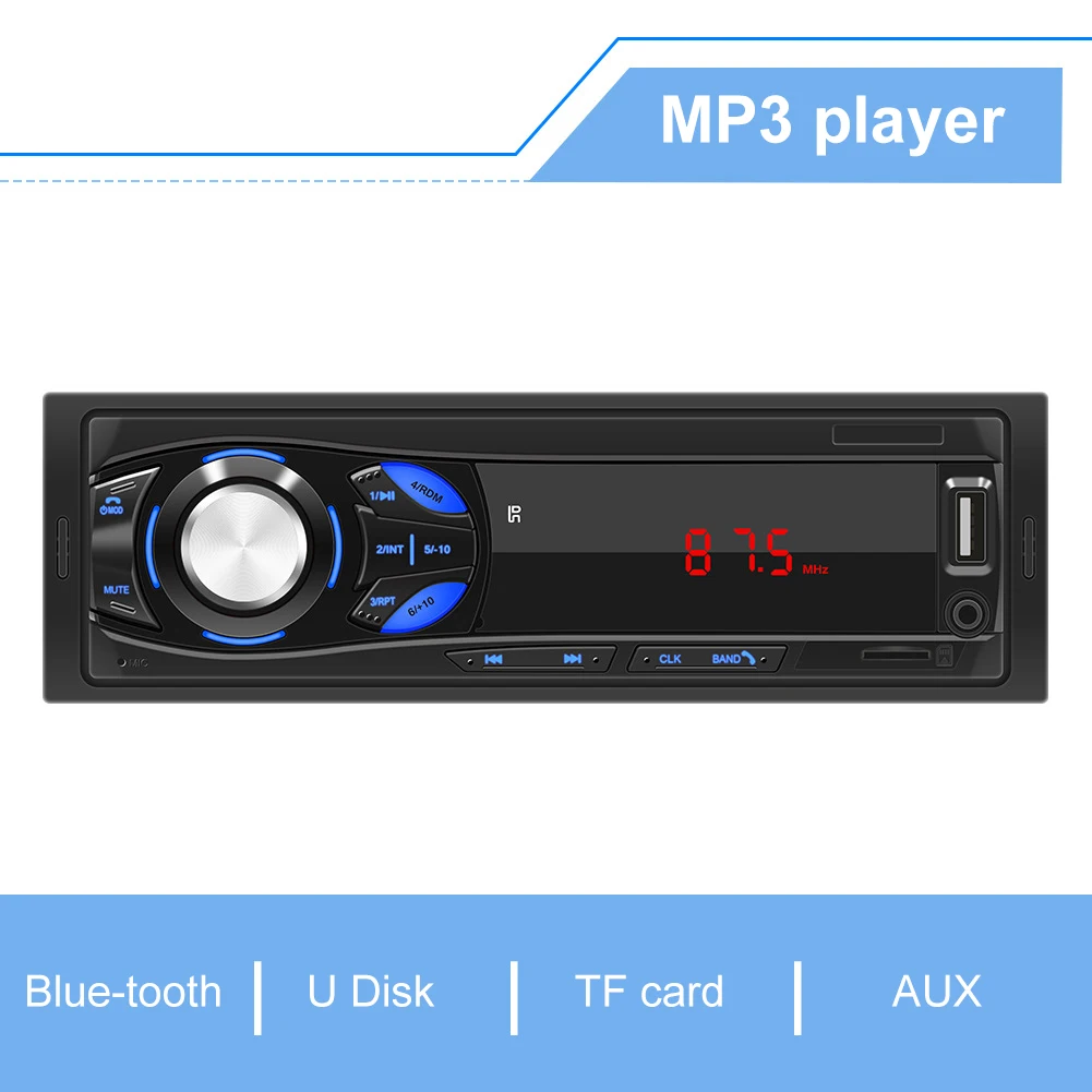 Автомобильный радиоприемник стерео mp3-плеер FM AUX вход SD/USB Bluetooth-совместимость 12 В