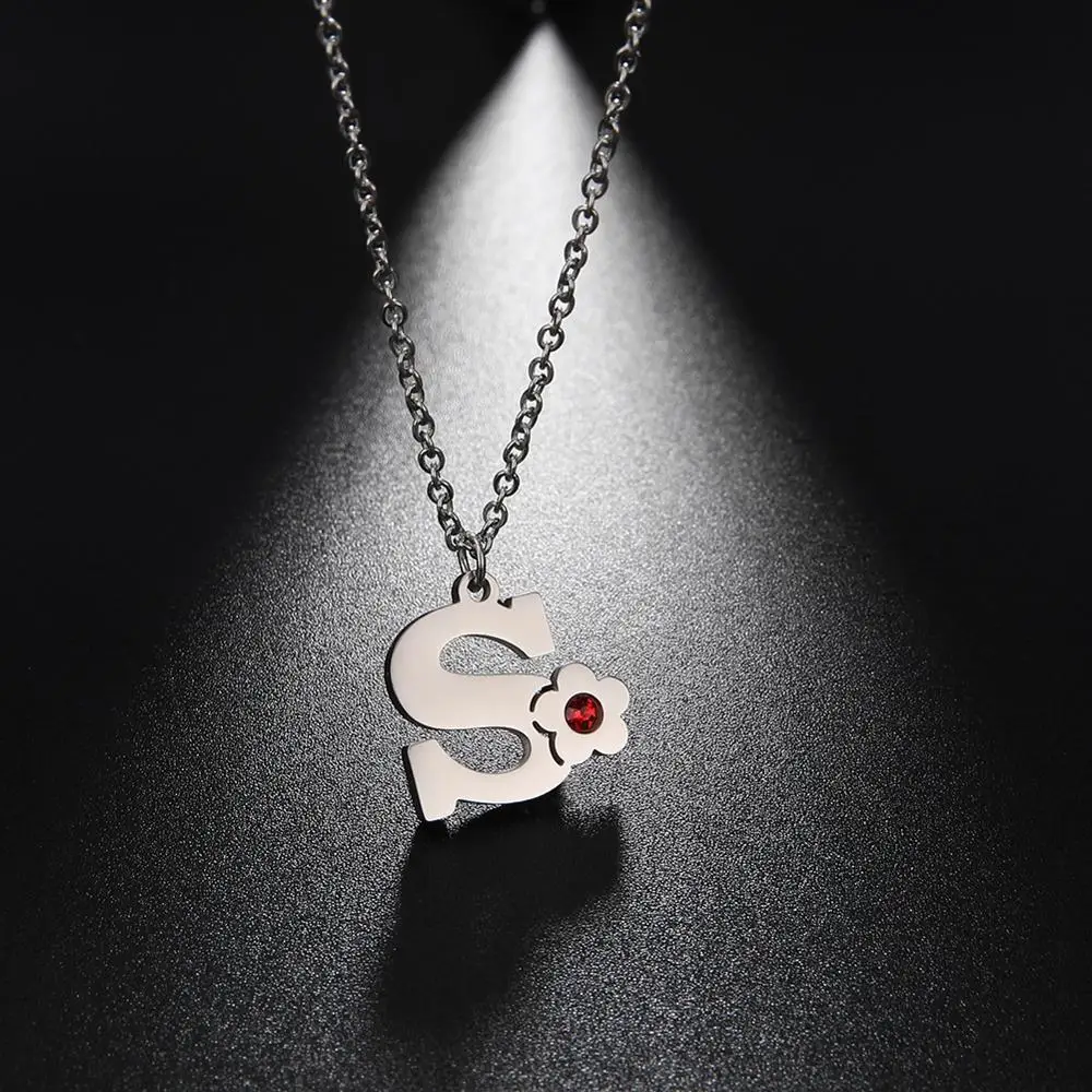 Моя форма A-Z кристалл алфавит ювелирные изделия девушки имя ожерелье подарок