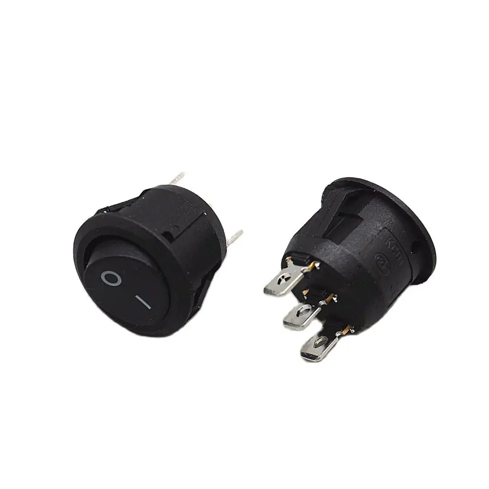 10 шт. Φ KCD1 201 Клавишный Выключатель 20 мм 6A250V 3-PIN 2 позиции ввода/вывода круглые переключатели Φ 3P2T Прямая поставка