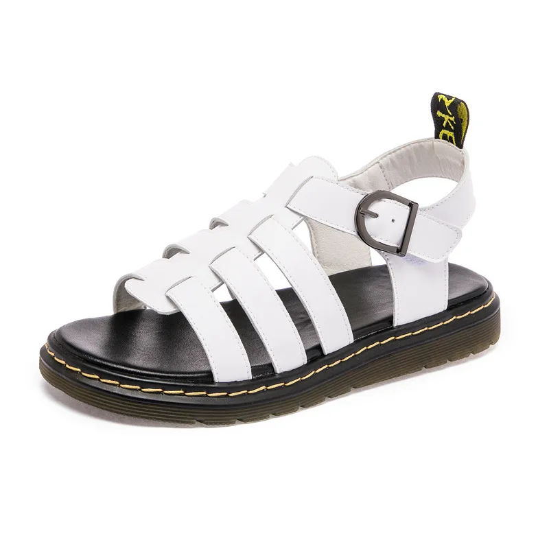 

Summer Women Sandals PU Buckle Strap Gladiator Rome Open Toe Flat With Sandals Shoes For Women
