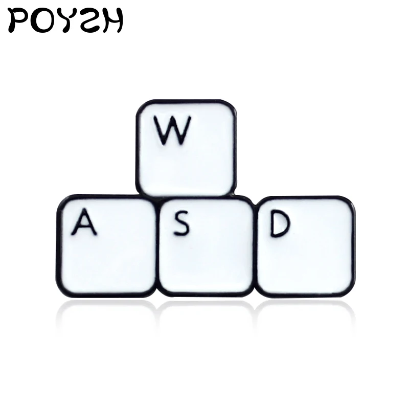 WASD игра направленная брошь в виде ключа WASD контролировать свою собственную игровую жизнь CS Future в ваших руках значок на лацкане E-Sport подарки