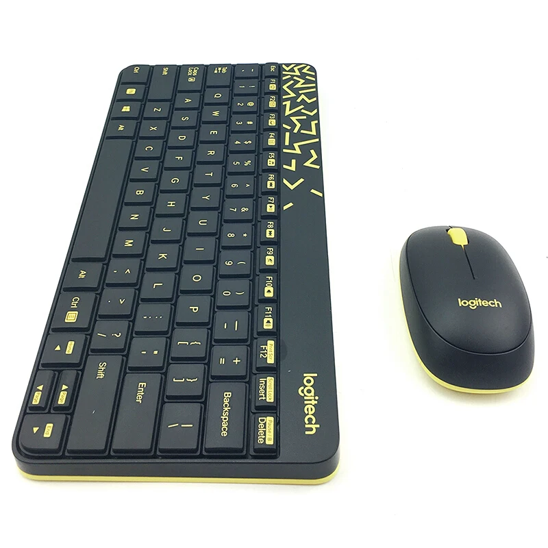 Logitech MK240 Nano Беспроводная клавиатура и мышь комбинированная компактная контурная