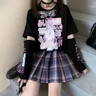 Японская уличная одежда E-girl Аниме Футболка женская одежда с накидкой на руку Graphic JK милые футболки для девочек Harajuku Kawaii топы футболки