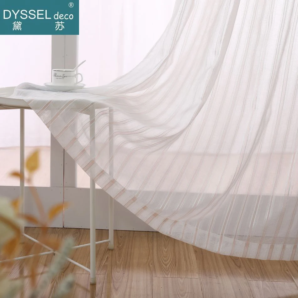 Льняные полупрозрачные тюлевые шторы Dyssel Deco