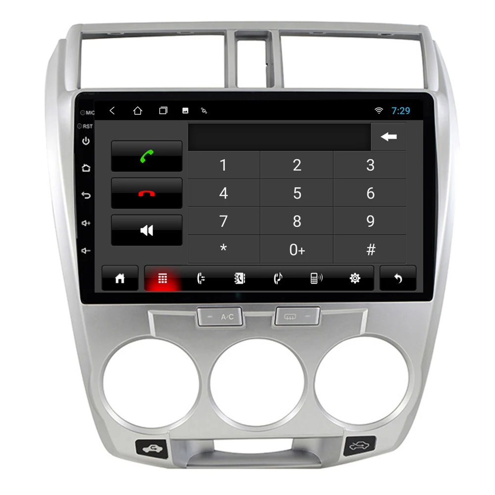 RoverOne Android 10 четырехъядерный автомобильный радиоприемник GPS для Honda City 2008 - 2014