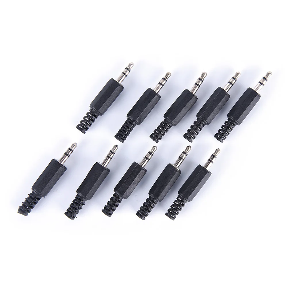 

10Pcs/5Pcs 3.5mm Jack Plug 3.5 Stereo Plug Black 3.5mm Audio Jack Plug Headphone Male Connector Wholesale