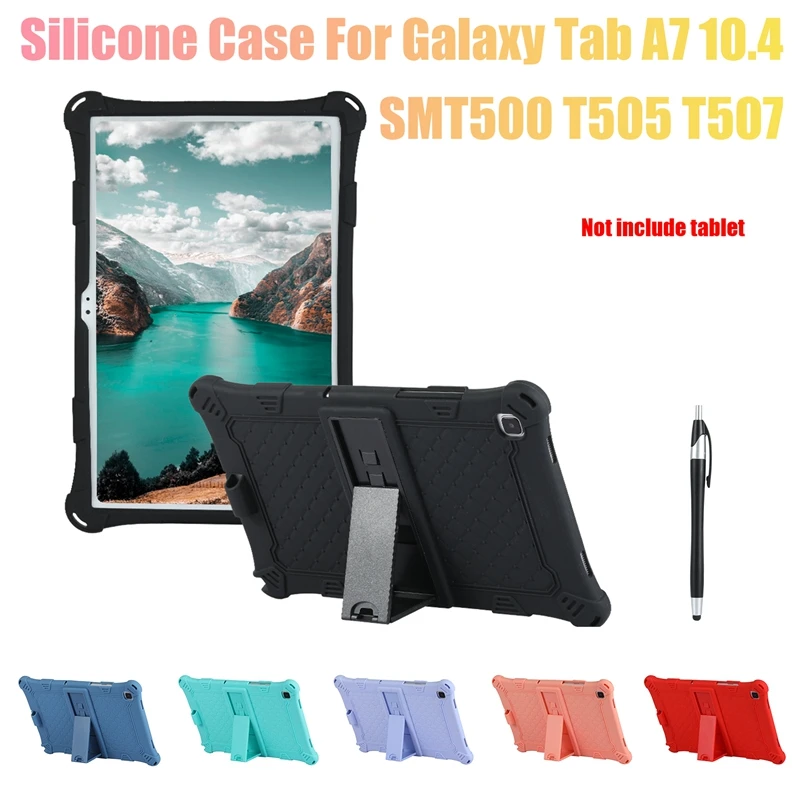 

HOT-Tablet Case For Samsung Galaxy Tab A7 10.4 Tablet SMT500/T505/T507 Silicone Case Tablet Stand With Pen For Office