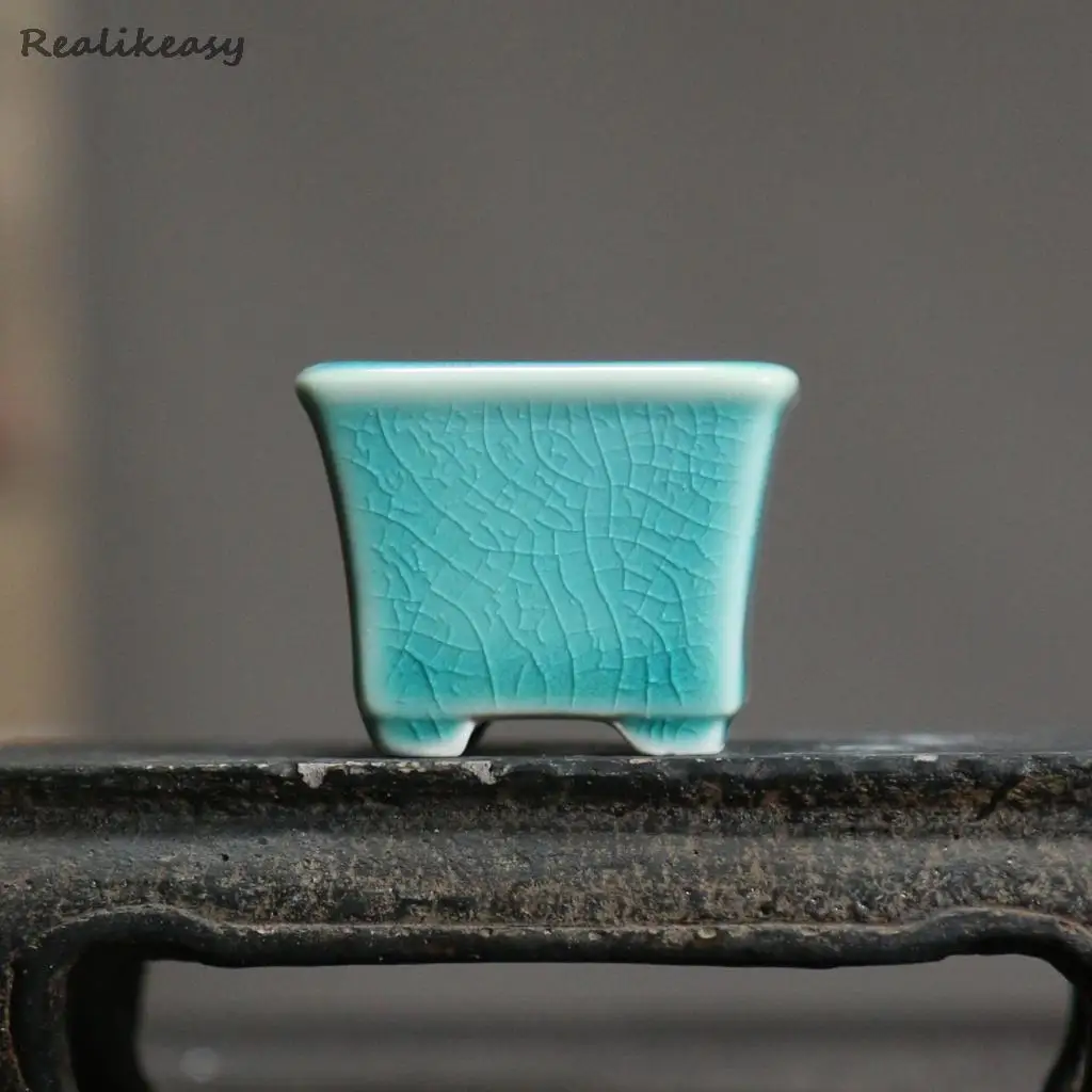 Китайский Фиолетовый Глиняный цветочный горшок керамический бонсай