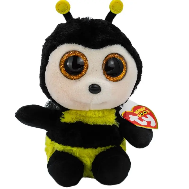 

New product 6 inch 15 cm Ty big eyes plush peas plush animal Butzby-bee collection doll boy girl child birthday Christmas gift