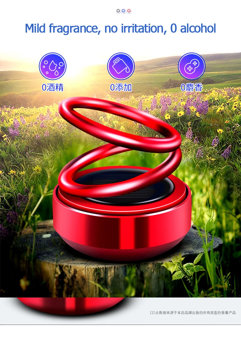 Автомобильный ароматизатор на солнечной батарее металлический освежитель