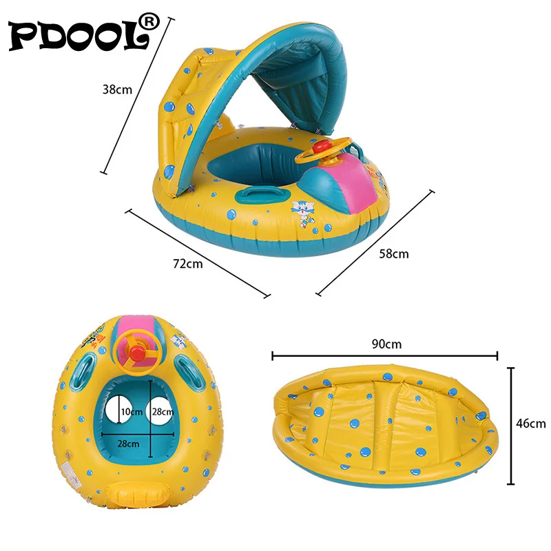 

Swimming Baby Pools Accessories Baby Inflatable Ring Baby Neck Inflatable Wheels for Newborns Bathing Circle Safety Neck Float