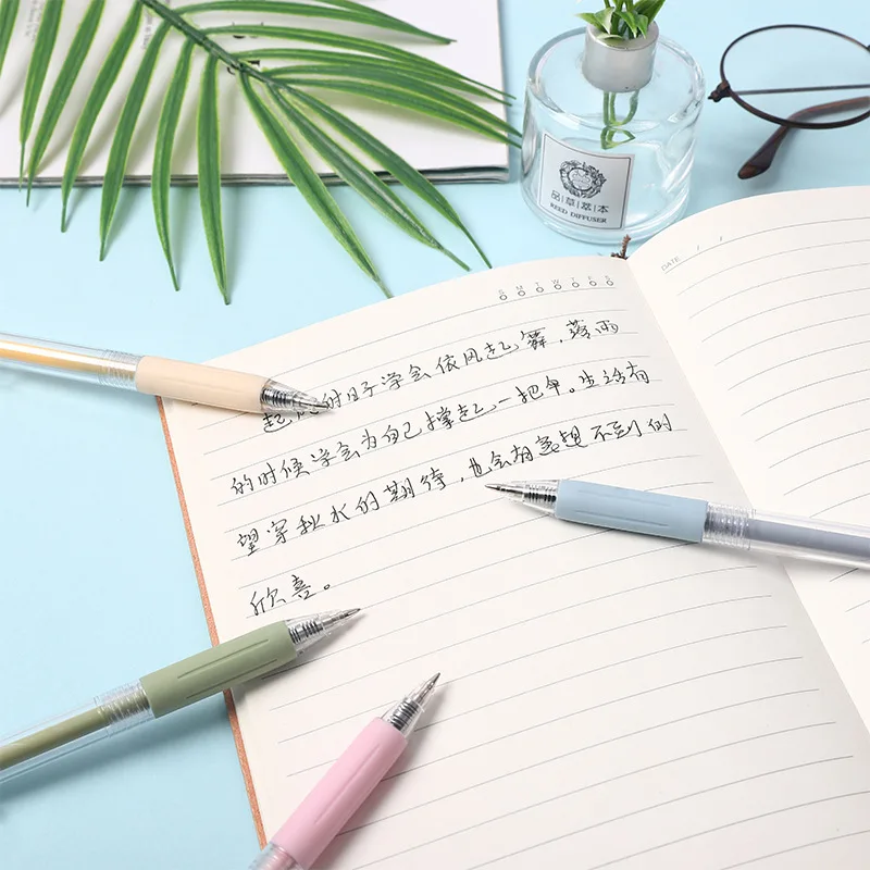 

Morandi color bar press the large-capacity carbon pen bullet-point gel pen press the pen student office gel pen