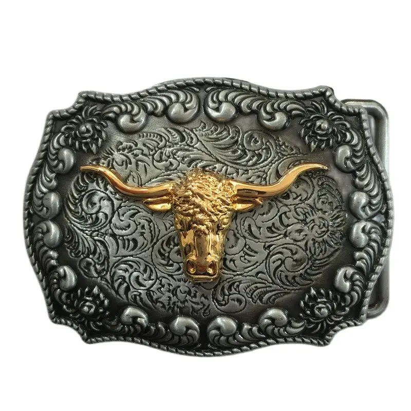 

Пряжка для ремня в ковбойском стиле с изображением Головы Быка, 85 х62 мм