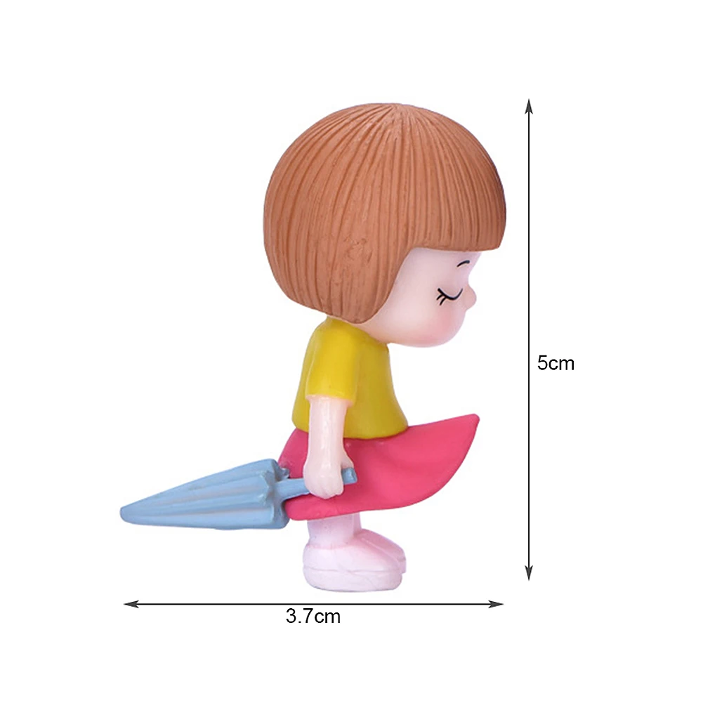 

4Pcs PVC Plastic Umbrella Couple Micro-landscape Ornament Crystal Ball Accessory Kids Educational Toys for Children Gifts