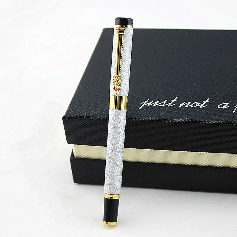 Ручка перьевая металлическая с кристаллами дракона 2 пера|Перьевые ручки| |