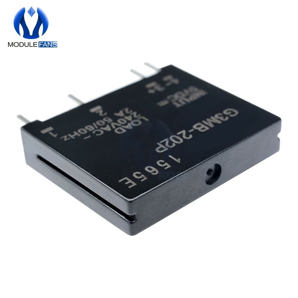 5 шт. релейный модуль Φ G3MB 202P PCB SSR In 5V DC Out 240V AC 2A Твердотельный для Arduino Diy Electronic|relay