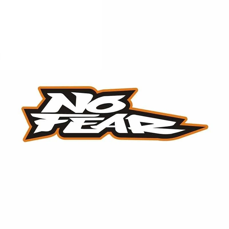 

For No Fear Car Stickers Vinyl JDM Waterproof RV VAN Fine Decal 3D Car Accessories Graphics Bumper Windshield KK 13cm X 4cm