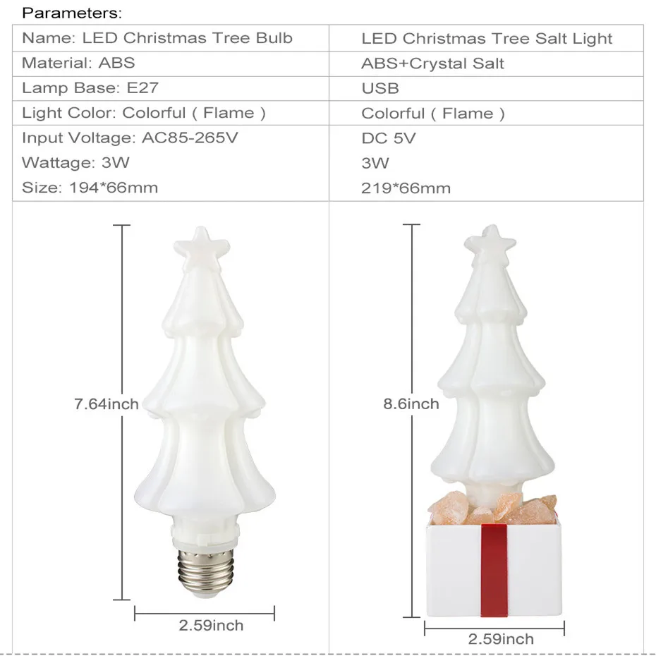 Праздничные светодиодные лампы Рождественская елка ночник Рождественский