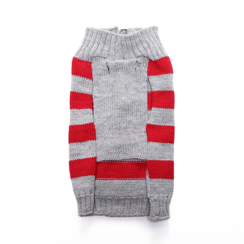 Женская одежда для собак свитер в полоску теплая куртка мягкая трикотажная