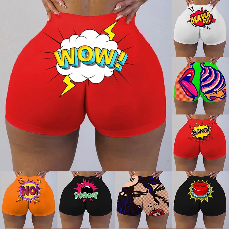Новые летние женские шорты с высокой талией Сексуальные облегающие Женские