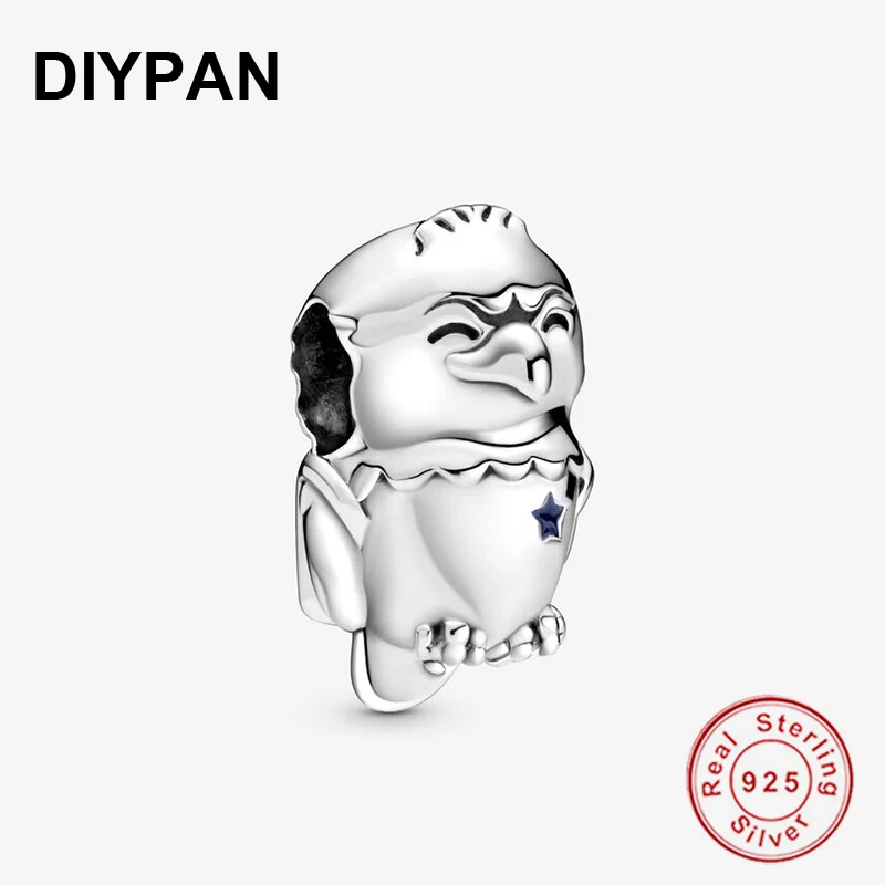 925 пробы серебро Американский лысый амулет Орел подходит к подлинным браслетам