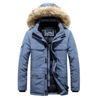 winter down jacket mens overcoat fashion hooded collar with fur windbreaker keep warm thicken coat men clothing plus size m 6xl